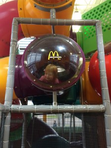 My baby was excited to finally be big enough for the play equipment.